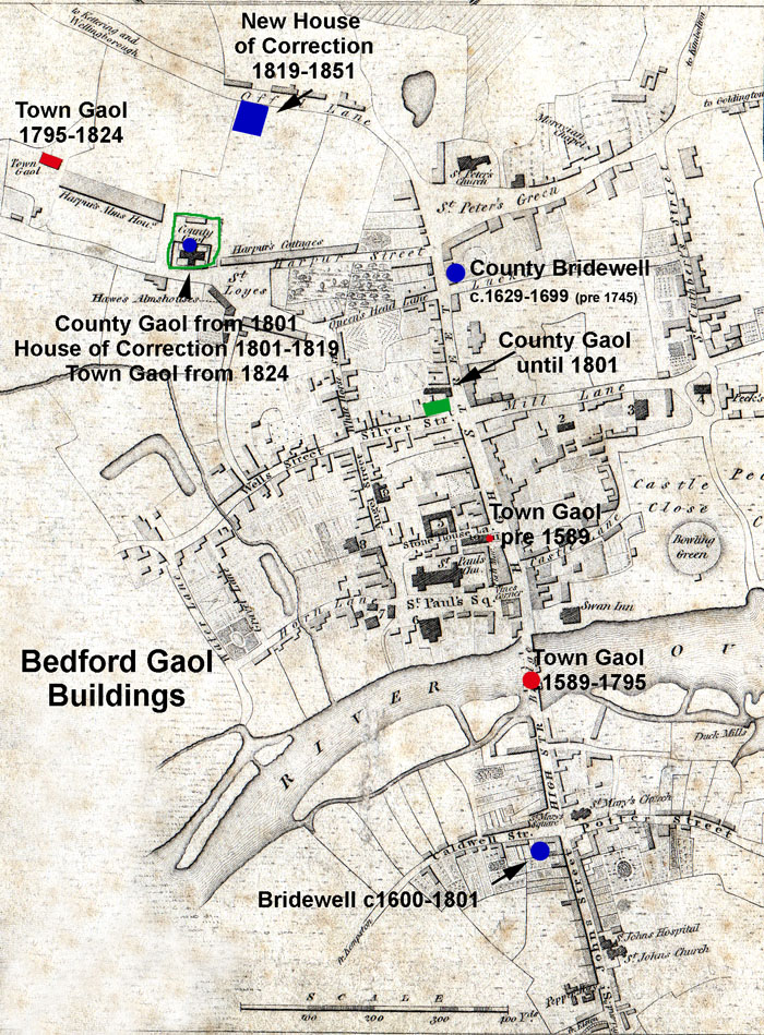 Hosted By Bedford Borough Council Bedford Gaol Buildings Map   Gaol Buildings In Bedford 